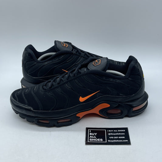 Size 12 - Nike Air Max Plus Black Orange Suede Leather (AO9564-001)