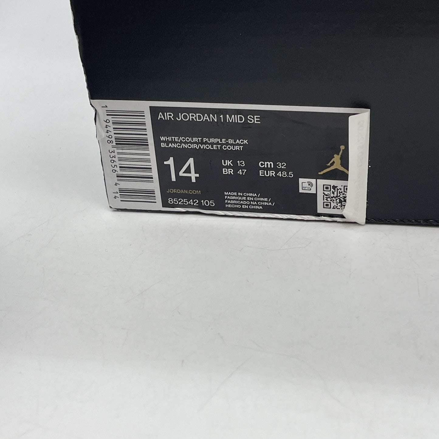 Size 14 - Air Jordan 1 SE Mid Varsity Purple (852542-105)