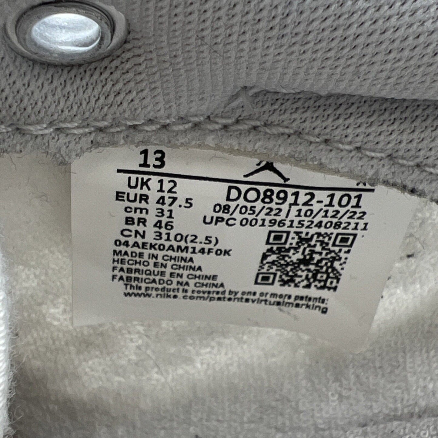 Size 13 - Jordan 1 KO x Union LA Low White Neutral Grey (DO8912-101)