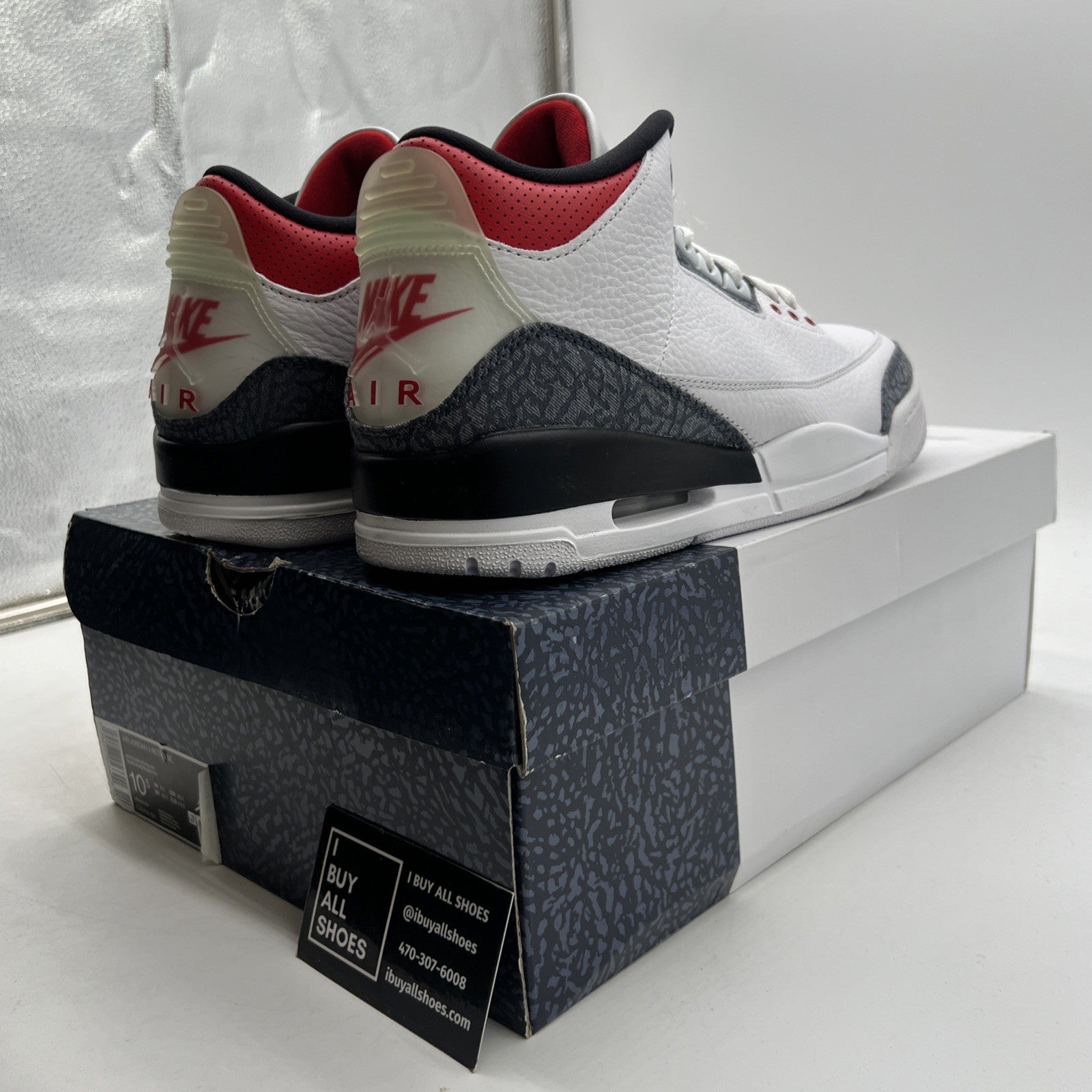 Size 10.5 - Air Jordan 3 Retro Denim SE Fire Red 2020 (CZ6431-100)