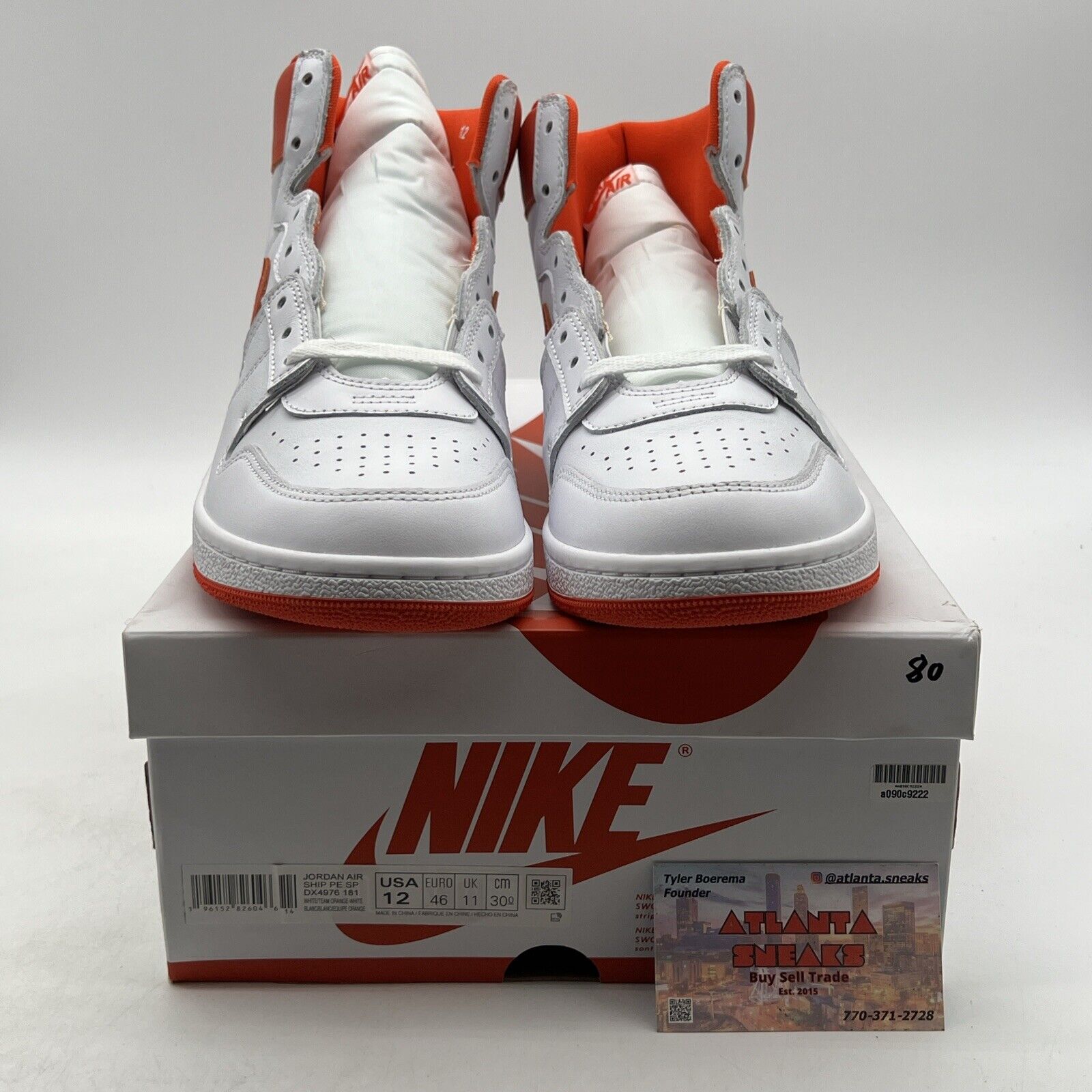 Size 12 - Nike Air Ship White Team Orange (DX4976-181)