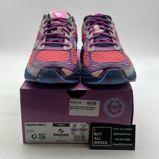 Size 10 - Saucony Jae Tips x ProGrid Omni 9 To Do List - Pink (S70864-1)