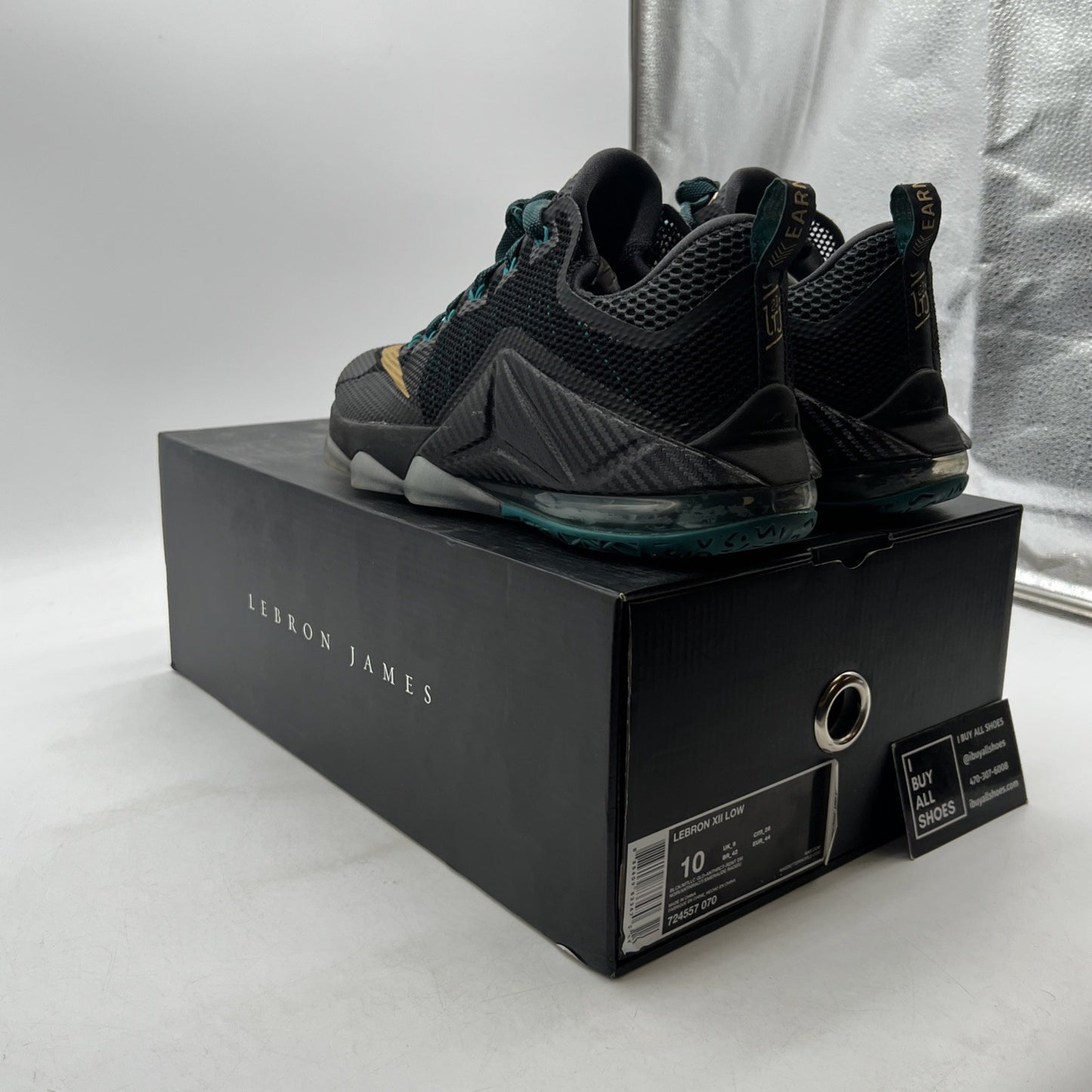 Size 10 - Nike LeBron 12 Low Carbon Fiber (724557-070)