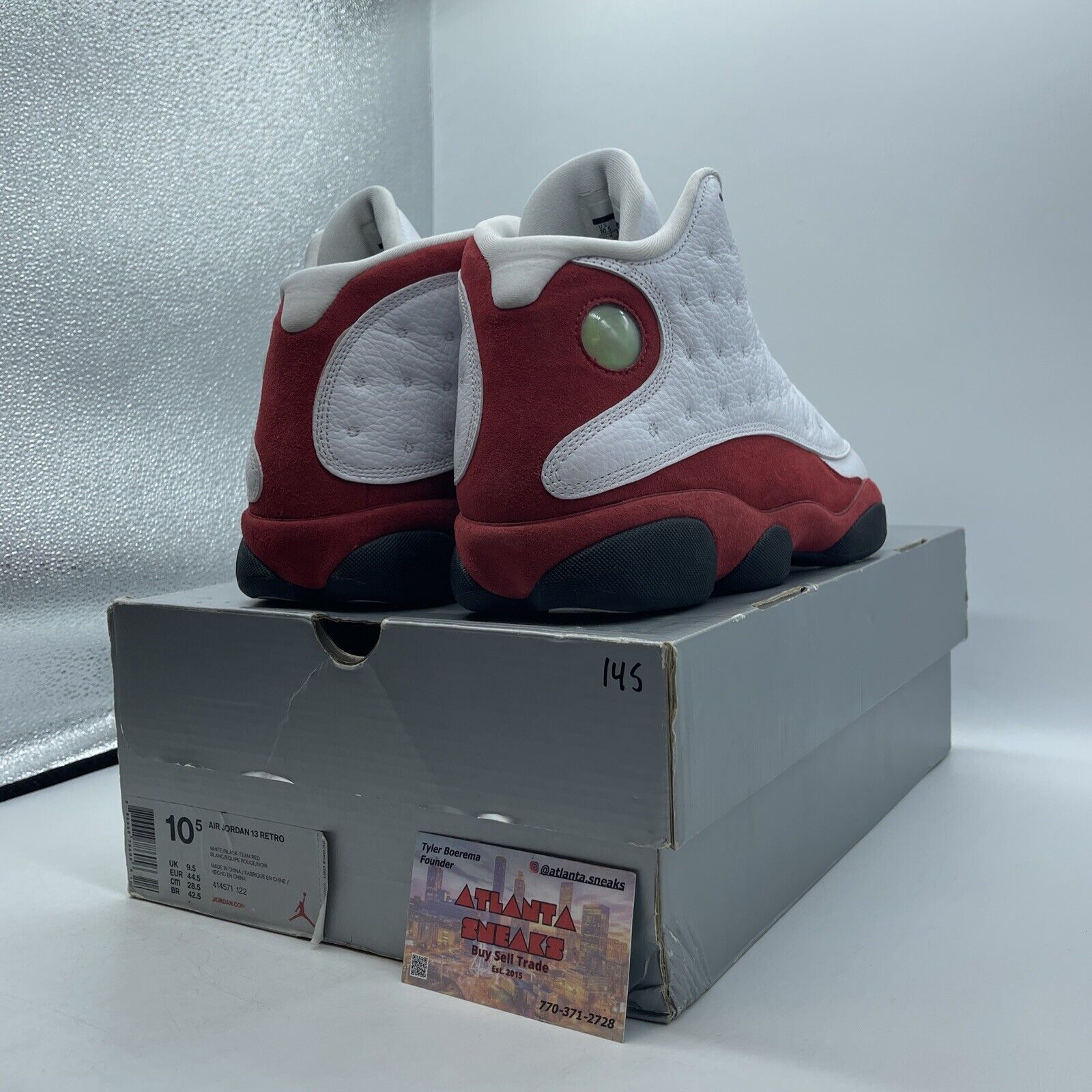 Size 10.5 - Jordan 13 Retro Chicago 2017 White Black Red (414571-122)