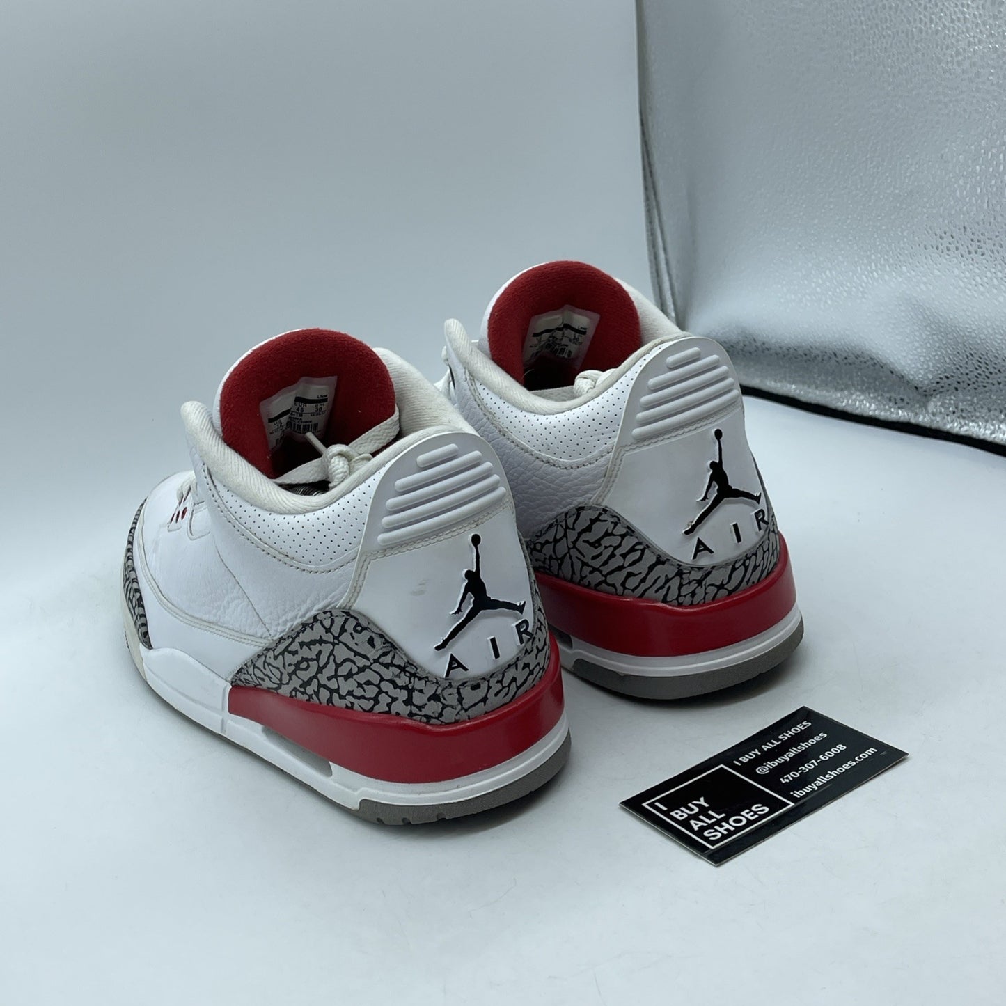 Size 12 - Jordan 3 Retro Hall of Fame 2018 White Grey Suede Leather (136064-116)
