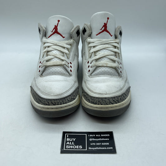Size 9 - Jordan 3 Retro Mid White Cement Reimagined Leather Suede (DN3707-100)