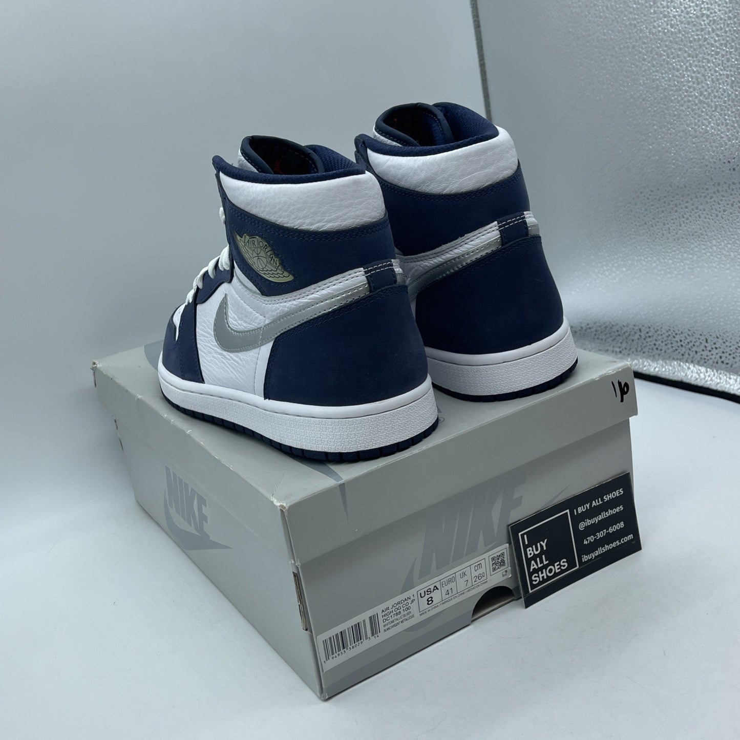 Size 8 - Jordan 1 Retro High CO.JP Midnight Navy Suede Leather (DC1788-100)