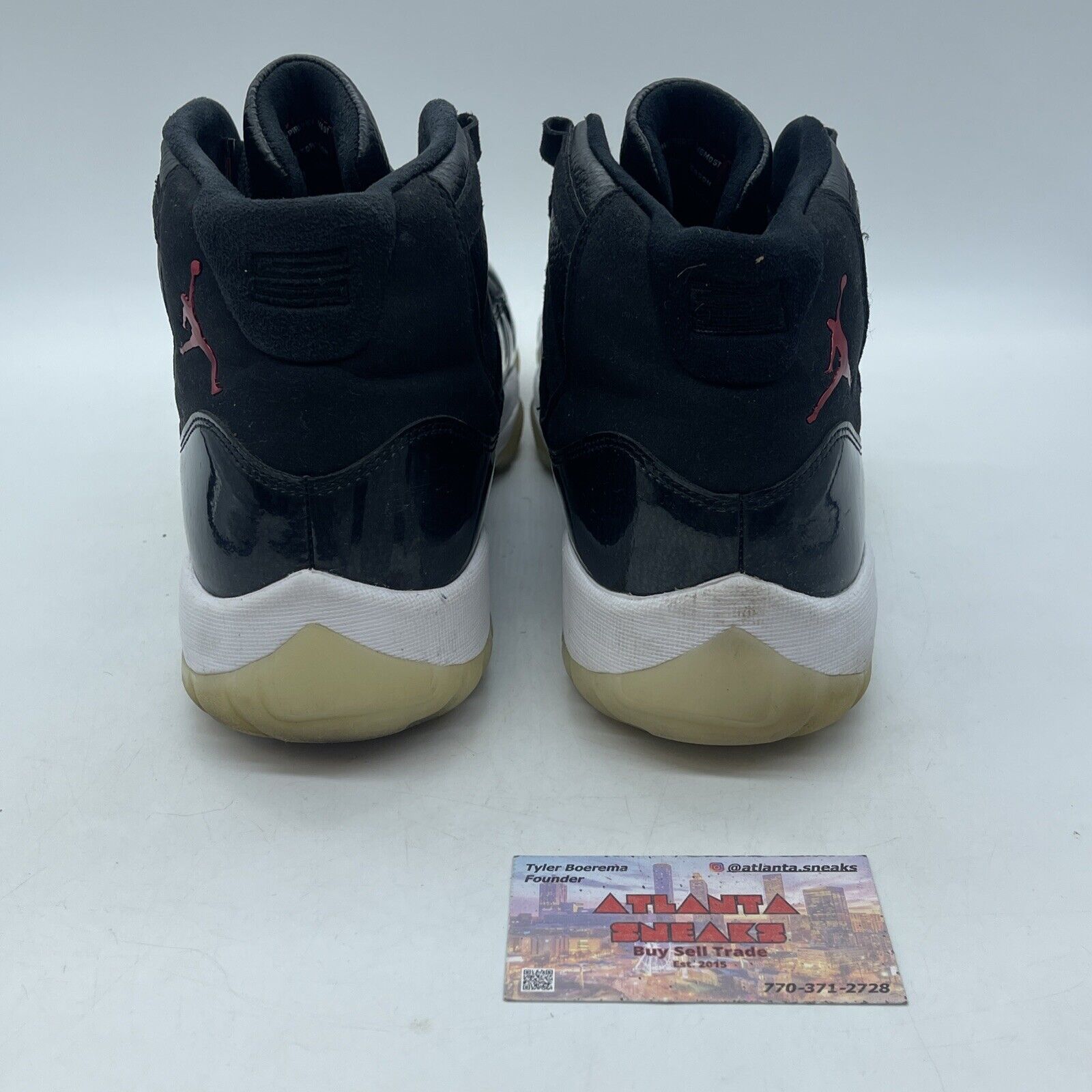 Size 12 - Jordan 11 Retro 72-10 2015 Black White Red Leather (378037-002)