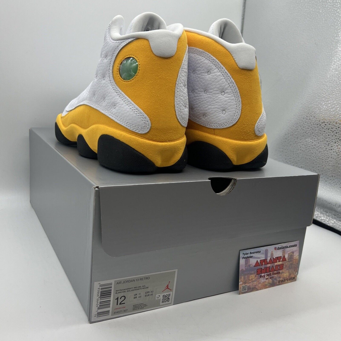 Size 12 - Jordan 13 Del Sol 2022 Brand New Og All White Yellow