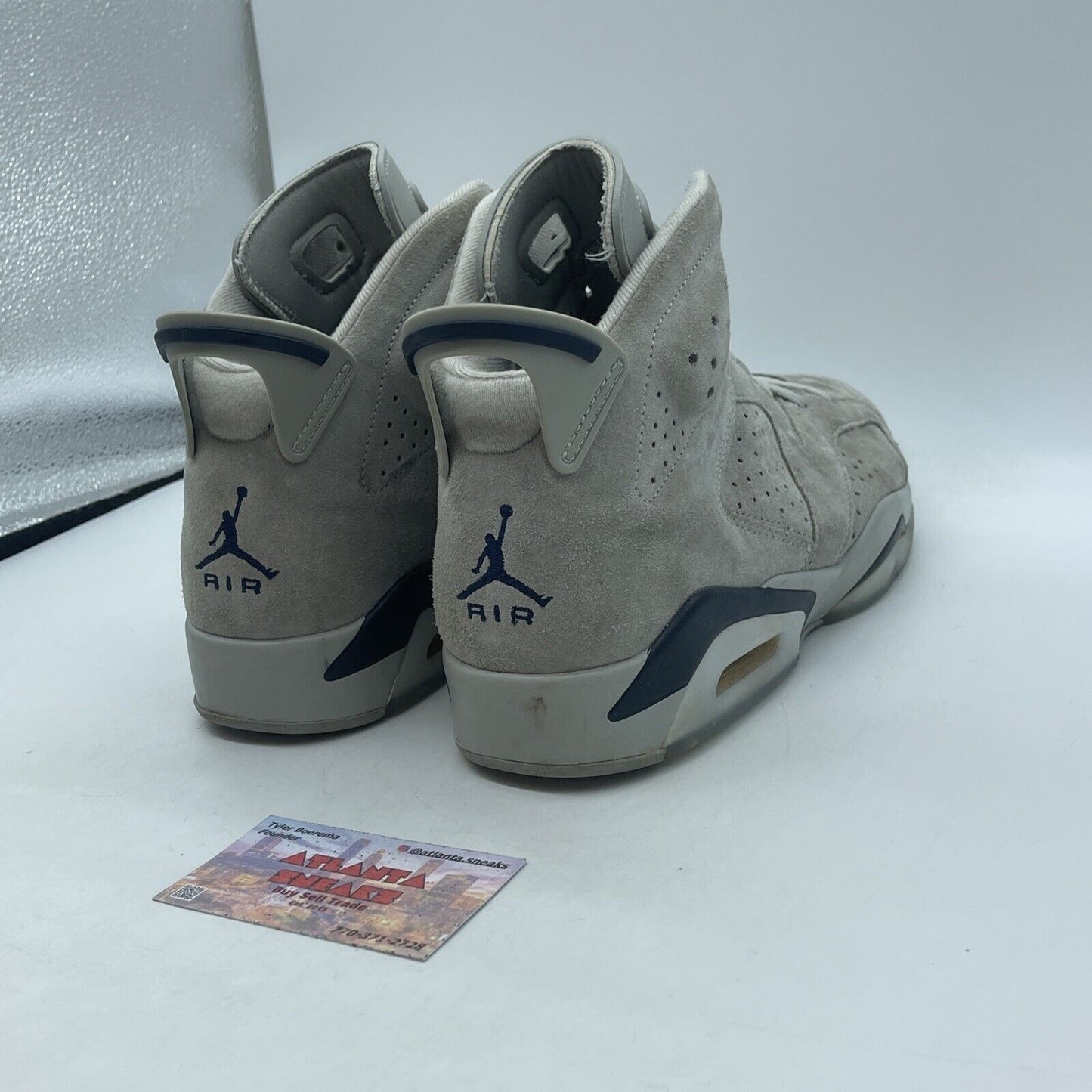 Size 11 - Jordan 6 Retro Mid Georgetown Grey Suede Blue Leather (CT8529-012)