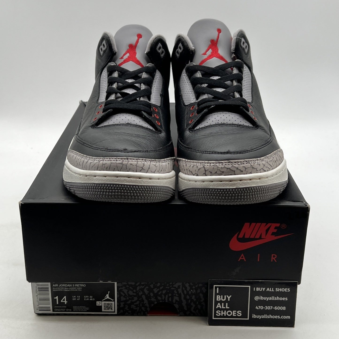 Size 14 - Air Jordan 3 Retro OG 2024 Black Cement (DN3707-010)
