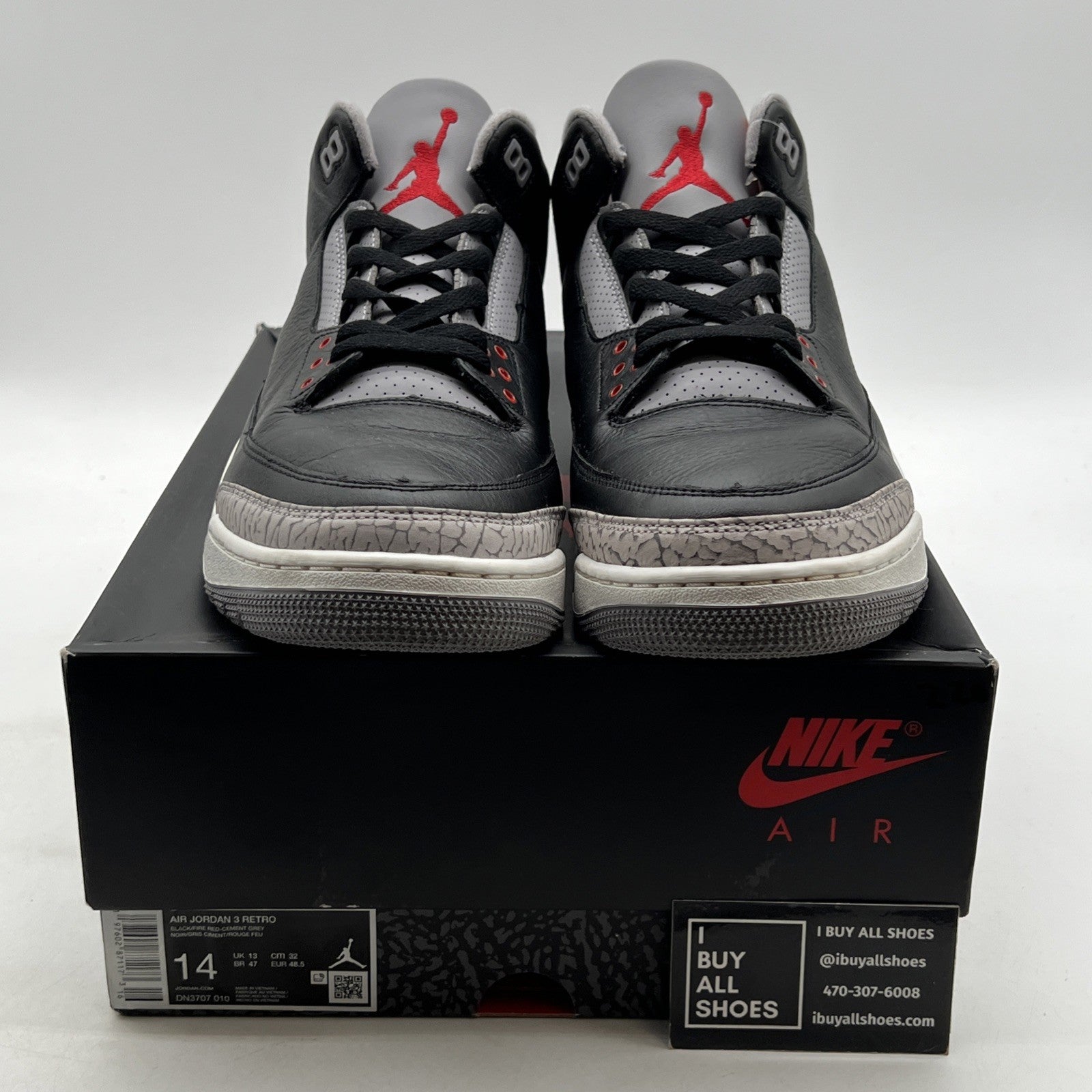 Size 14 - Air Jordan 3 Retro OG 2024 Black Cement (DN3707-010)