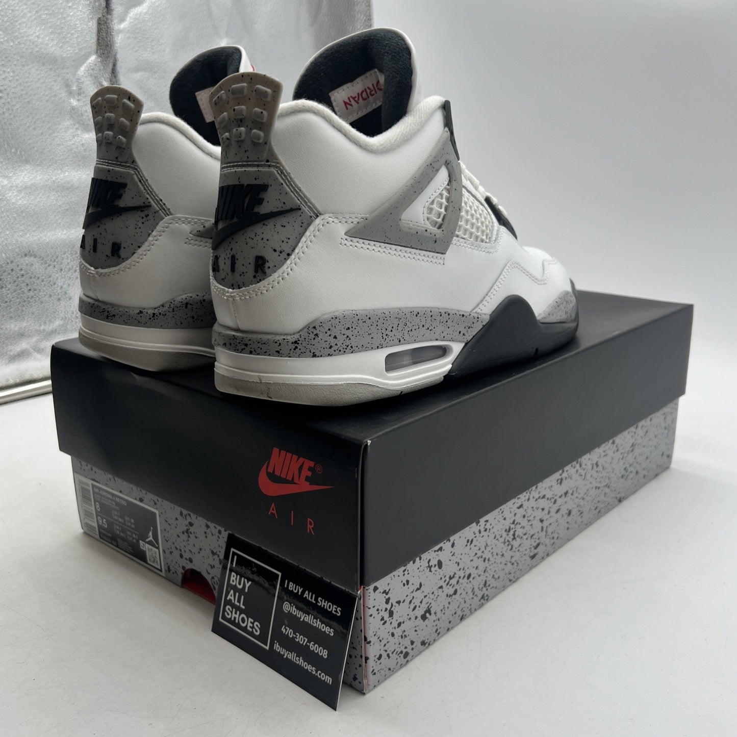 Size 8 - Air Jordan 4 Retro OG 2025 White Cement (FV5029-100)