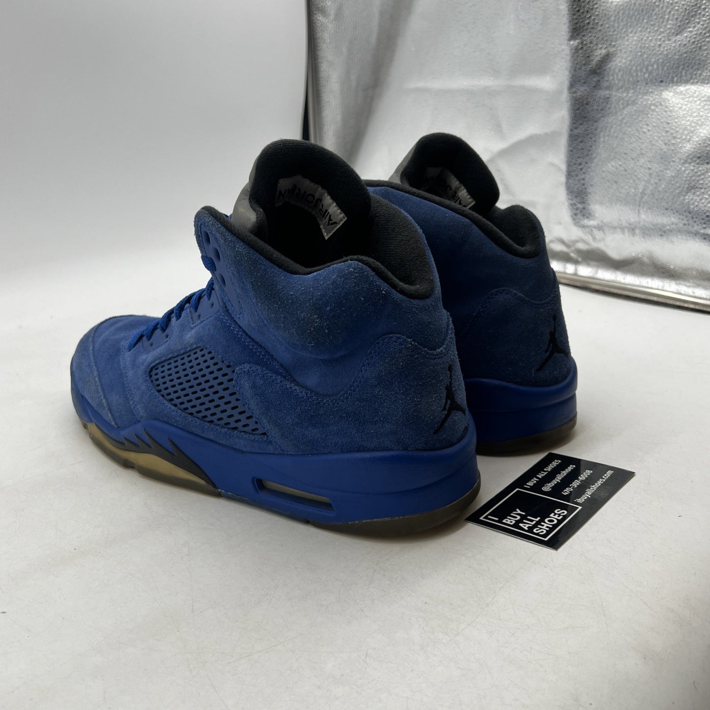 Size 12 - Air Jordan 5 Retro Blue Suede (136027-401)