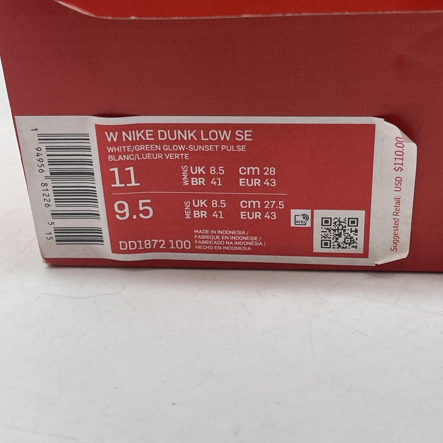 Size 11W - Nike Dunk SE Low Candy White Brown Yellow Blue Leather (DD1872-100)