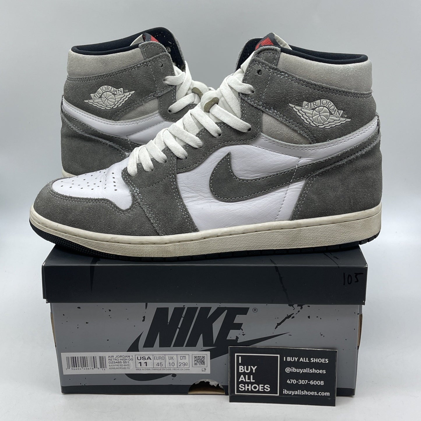 Size 11 - Air Jordan 1 Retro OG High Washed Black (DZ5485-051)