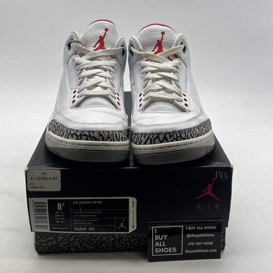 Size 8.5 - Air Jordan 3 Retro White Cement 2011 (136064-105)