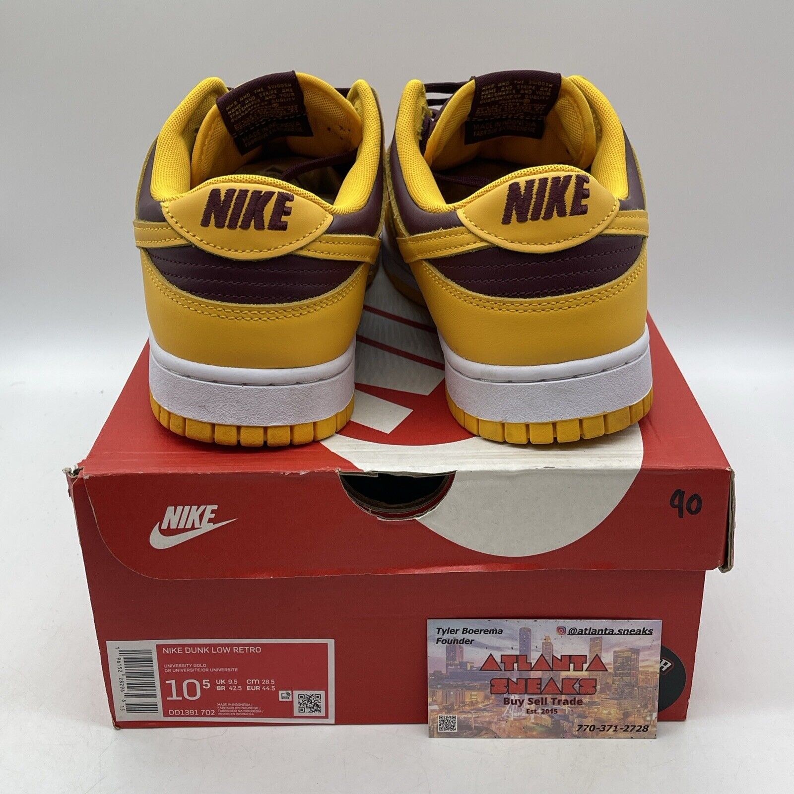 Size 10.5 - Nike Dunk Low Retro Arizona State Sun Yellow Leather  (DD1391-702)