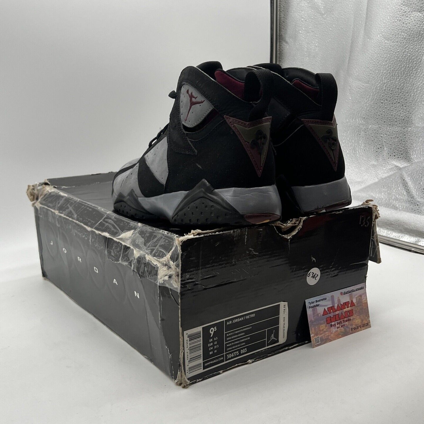 Size 9.5 - Air Jordan 7 Retro 2011 Bordeaux (304775-003)