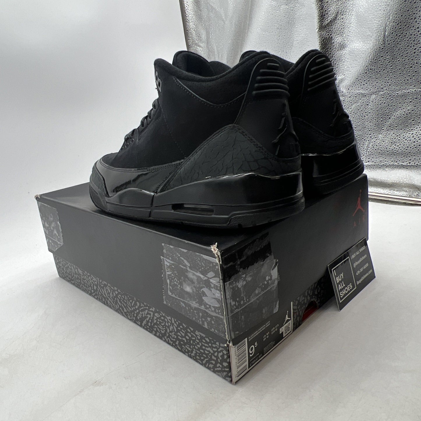 Size 9.5 - Air Jordan 3 Retro 2025 Black Cat (CT8532-001)