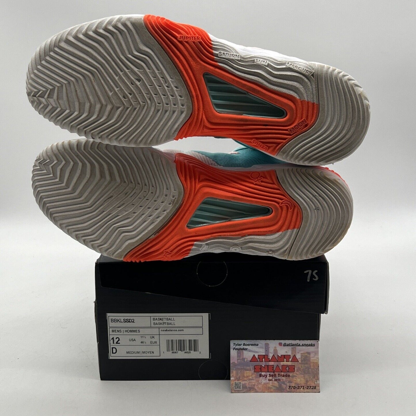 Size 12 - New Balance KAWHI 2 Clippers White Aqua Orange (BBKLSSD2)