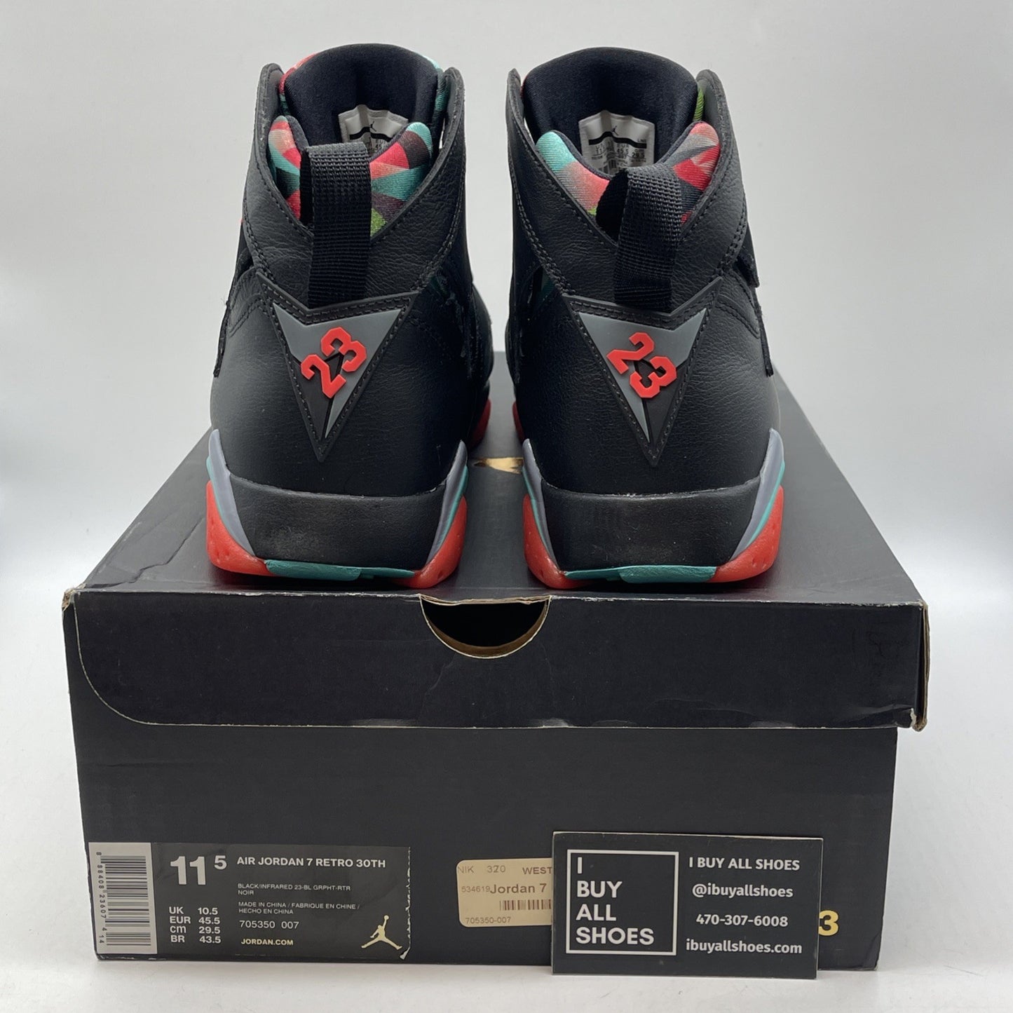 Size 11.5 - Air Jordan 7 Retro 30th Barcelona Nights Suede Leather (705350-007)