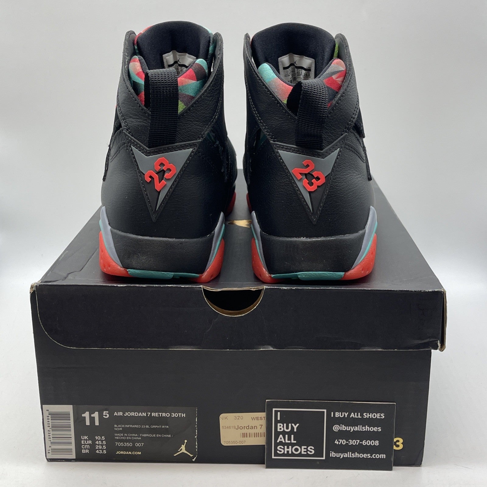 Size 11.5 - Air Jordan 7 Retro 30th Barcelona Nights Suede Leather (705350-007)