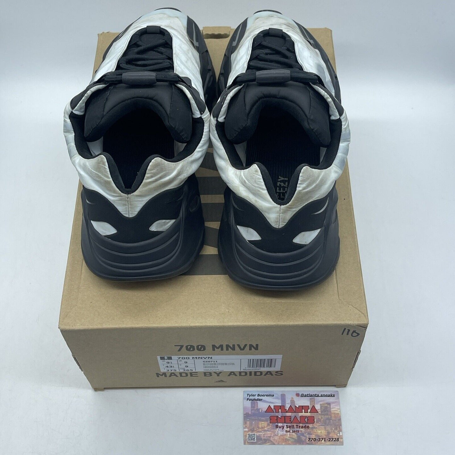 Size 9.5 - adidas Yeezy Boost 700 MNVN Blue Tint Gray White (GZ0711)