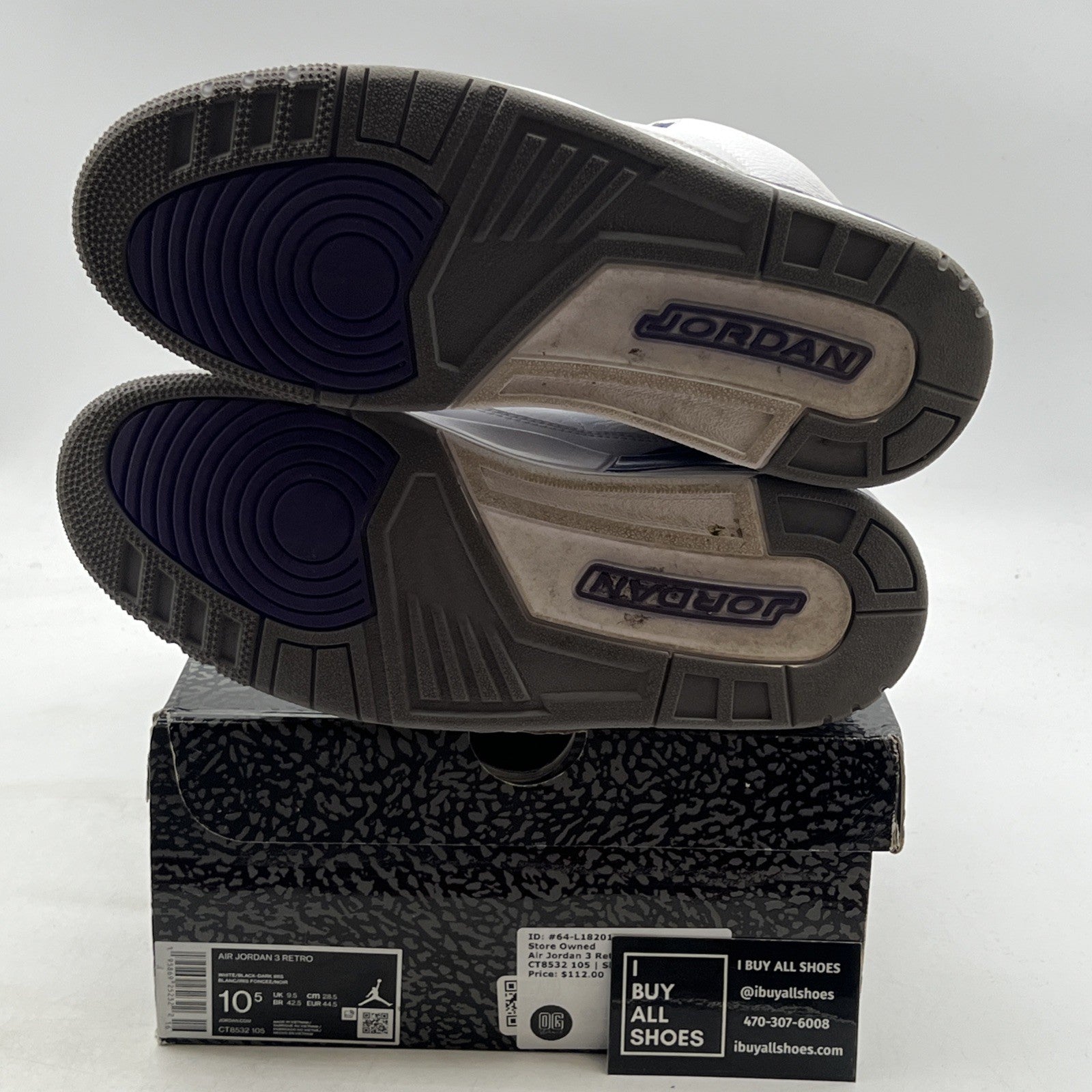 Size 10.5 - Air Jordan 3 Retro Mid Dark Iris (CT8532-105)