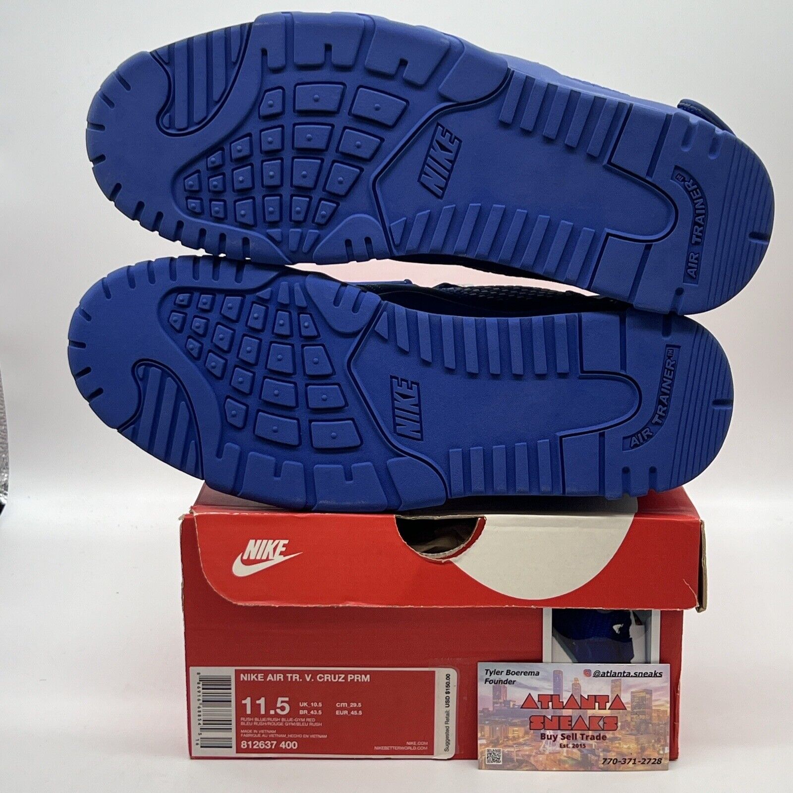 Size 11.5 - Nike Air Trainer V Cruz Rush Blue 2016 Brand New Og All