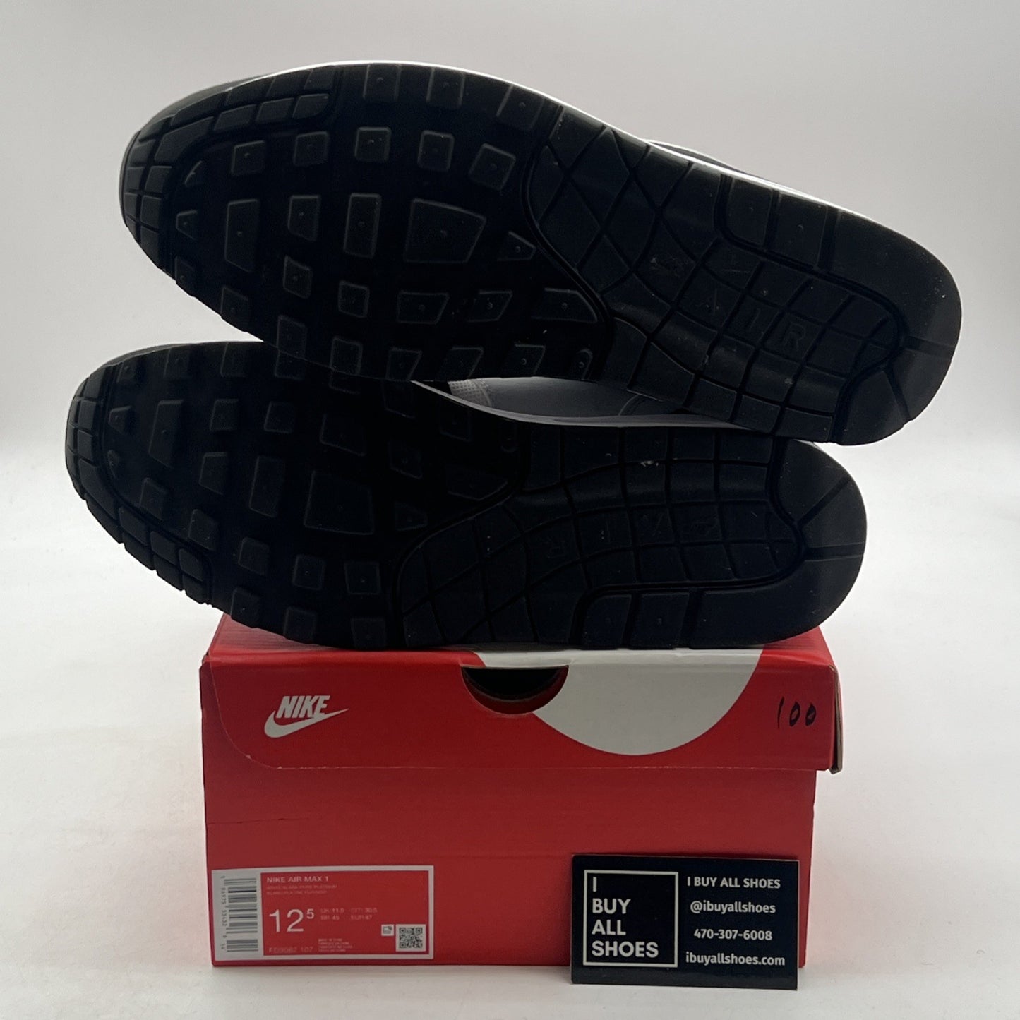 Size 12.5 - Nike Air Max 1 White Black (FD9082-107)