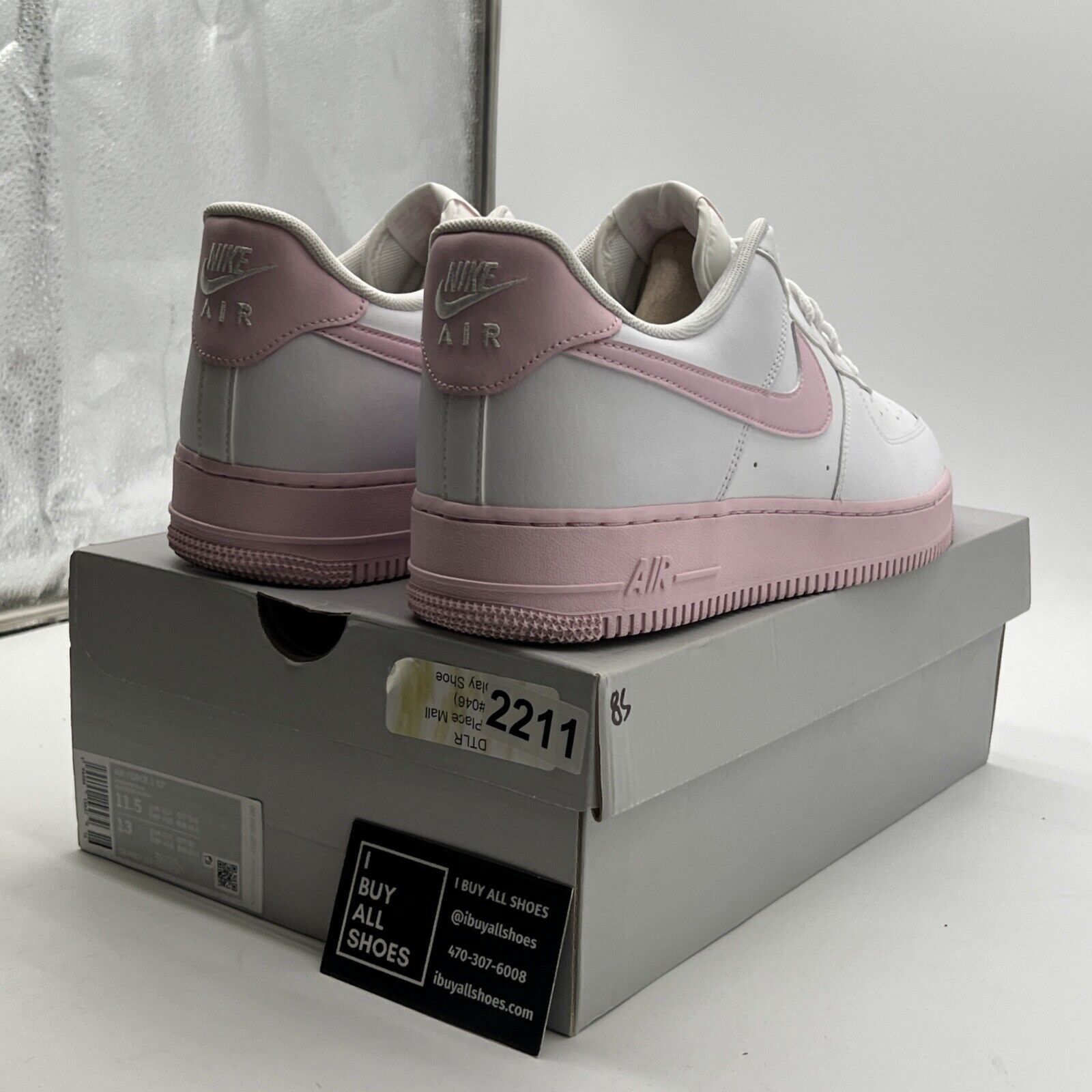 Size 11.5 - Nike Air Force 1 '07 Low White Pink Sole (CK7663-100)