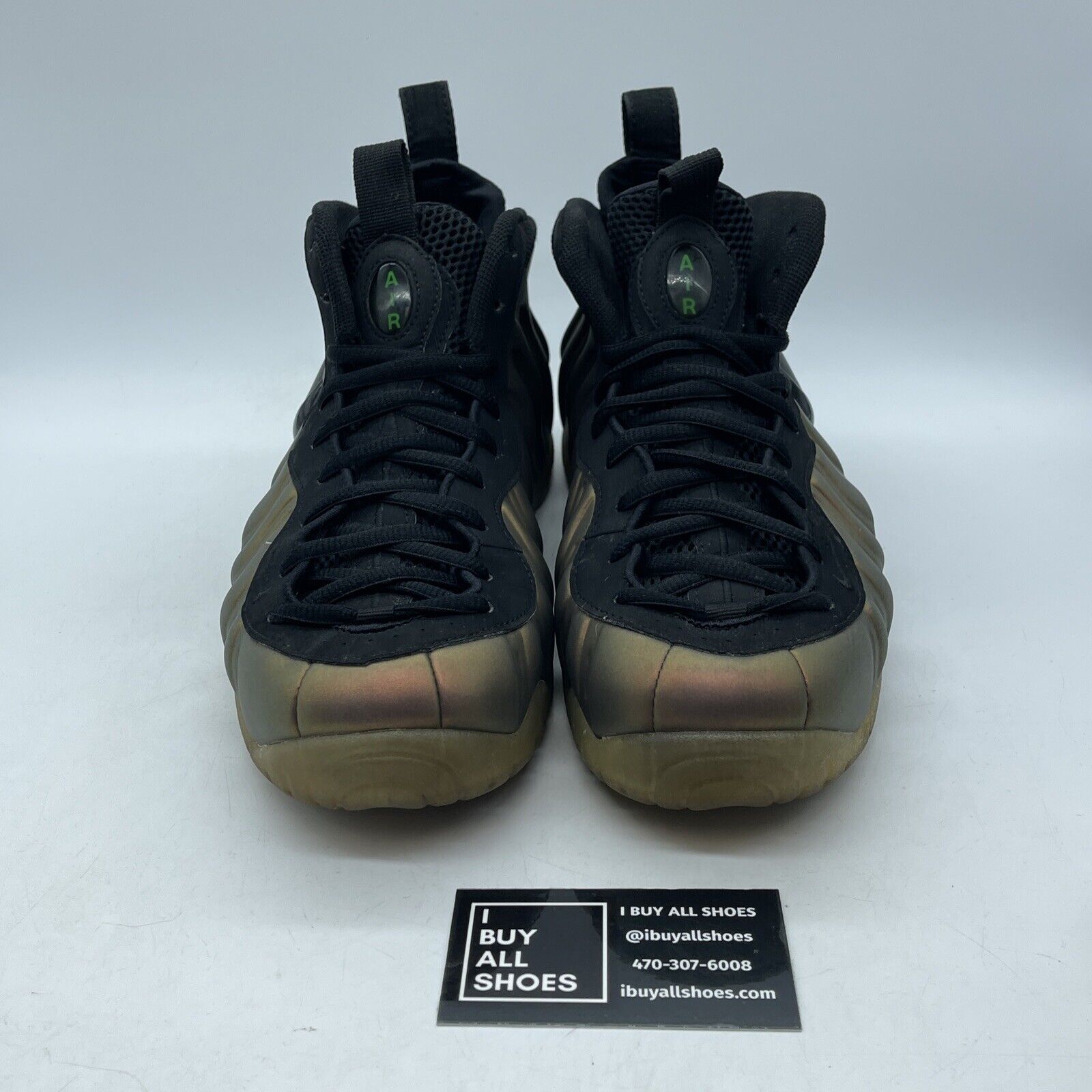 Size 10 - Nike Foamposite Pro Gym Green Brown Black Suede Leather (624041-302)