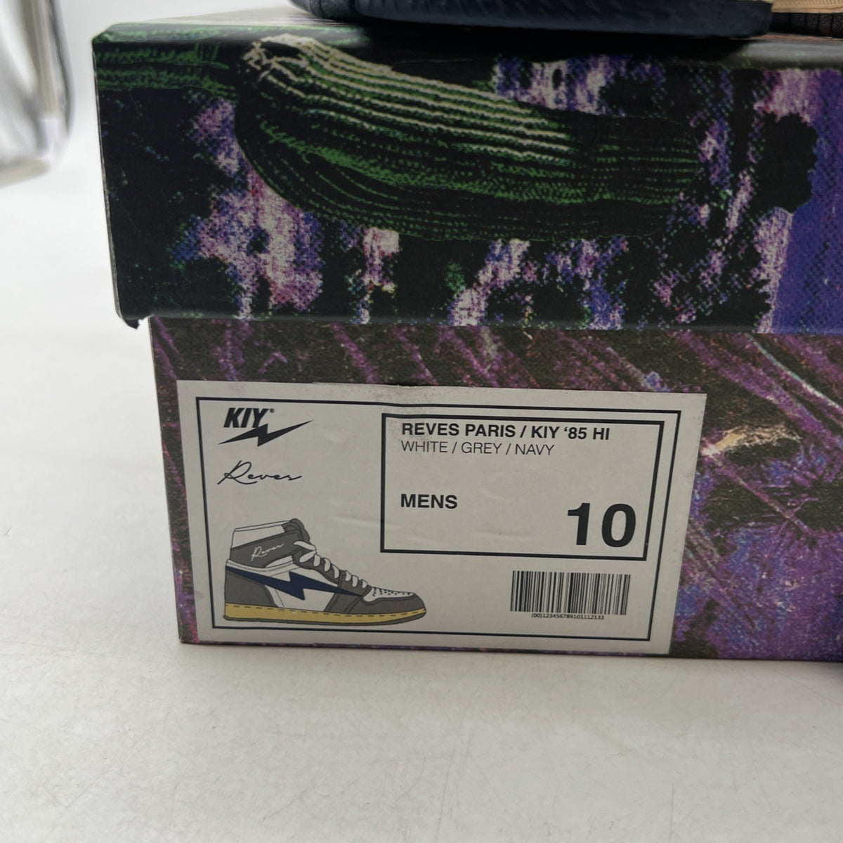 Size 10 - REVES PARIS / KIY 85 Hi WHITE/GREY/NAVY