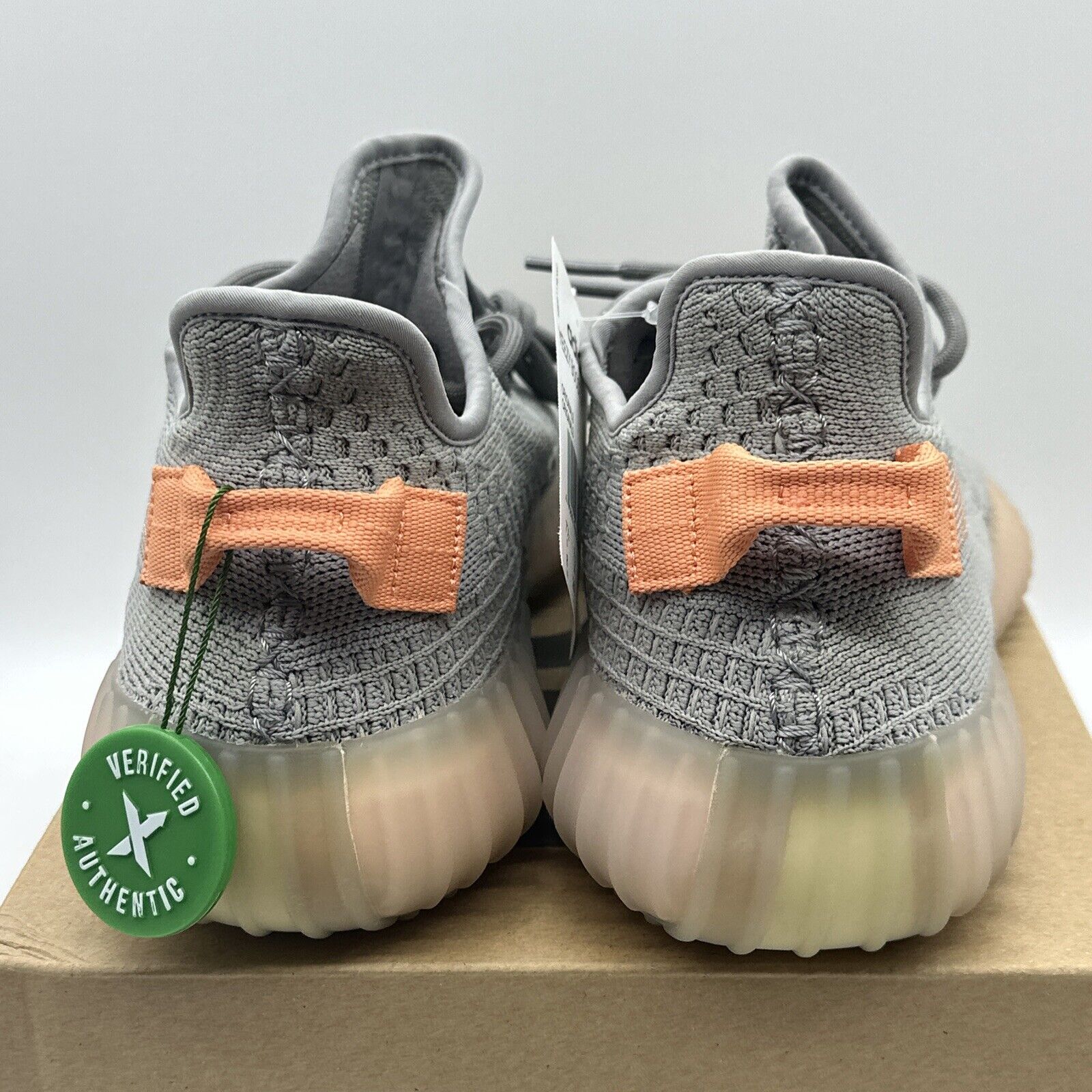 Size 8 - adidas Yeezy Boost 350 V2 True Form Grey Orange New Icy Sole Kanye West