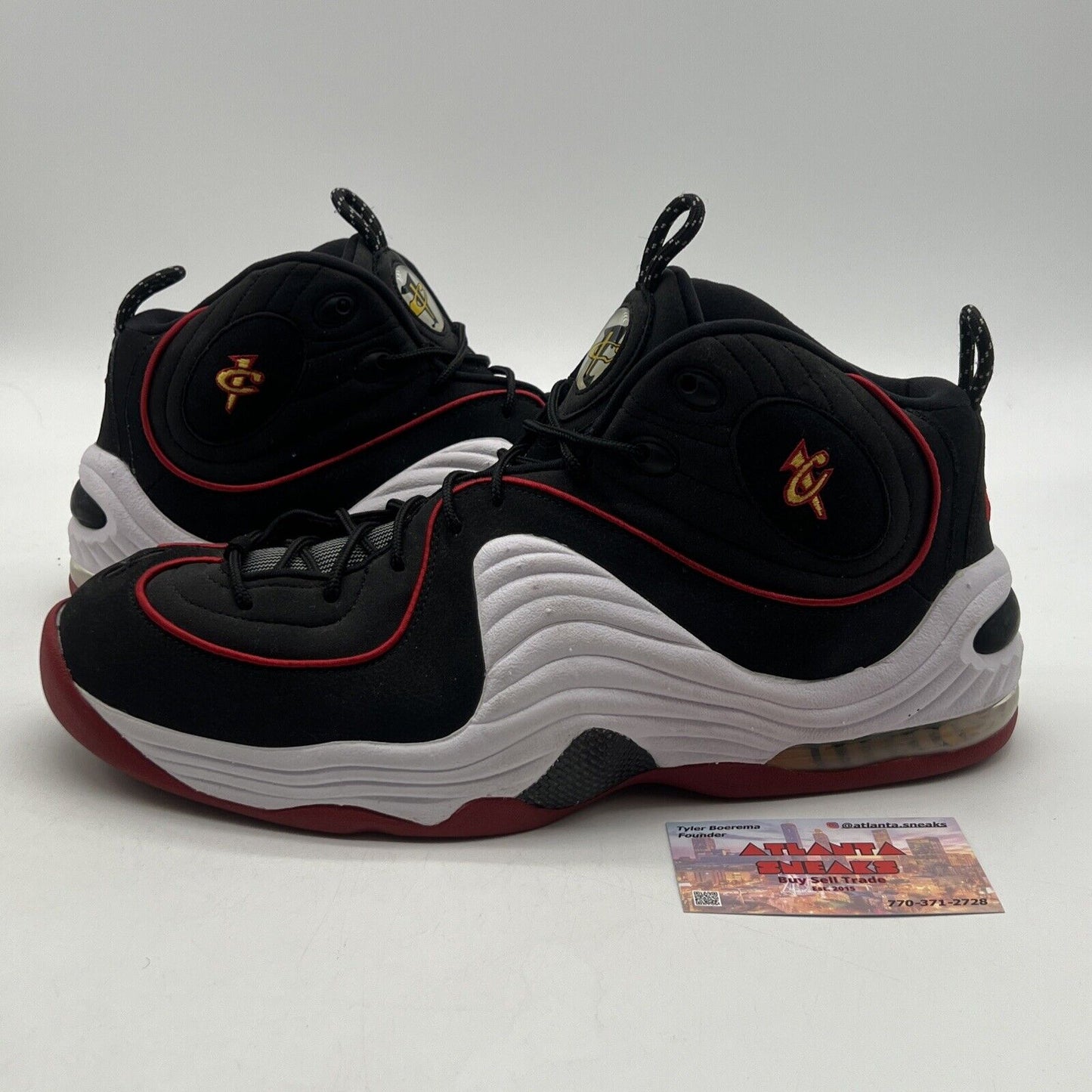 Size 12.5 - Nike Air Penny 2 2016 Miami Heat Black White Red (333886-002)