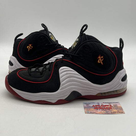 Size 12.5 - Nike Air Penny 2 2016 Miami Heat Black White Red (333886-002)