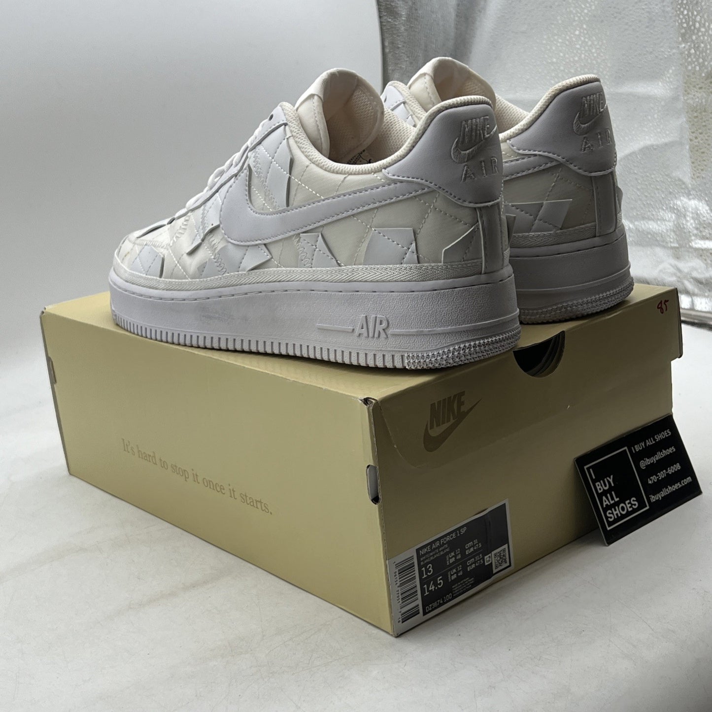 Size 13 - Nike Billie Eilish x Air Force 1 Low Triple White (DZ3674-100)