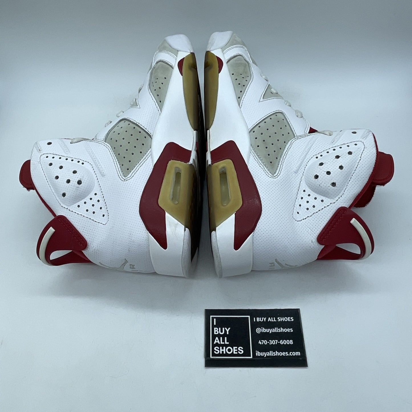 Size 9 - Air Jordan 6 Retro Alternate White Red Leather (384664-113(