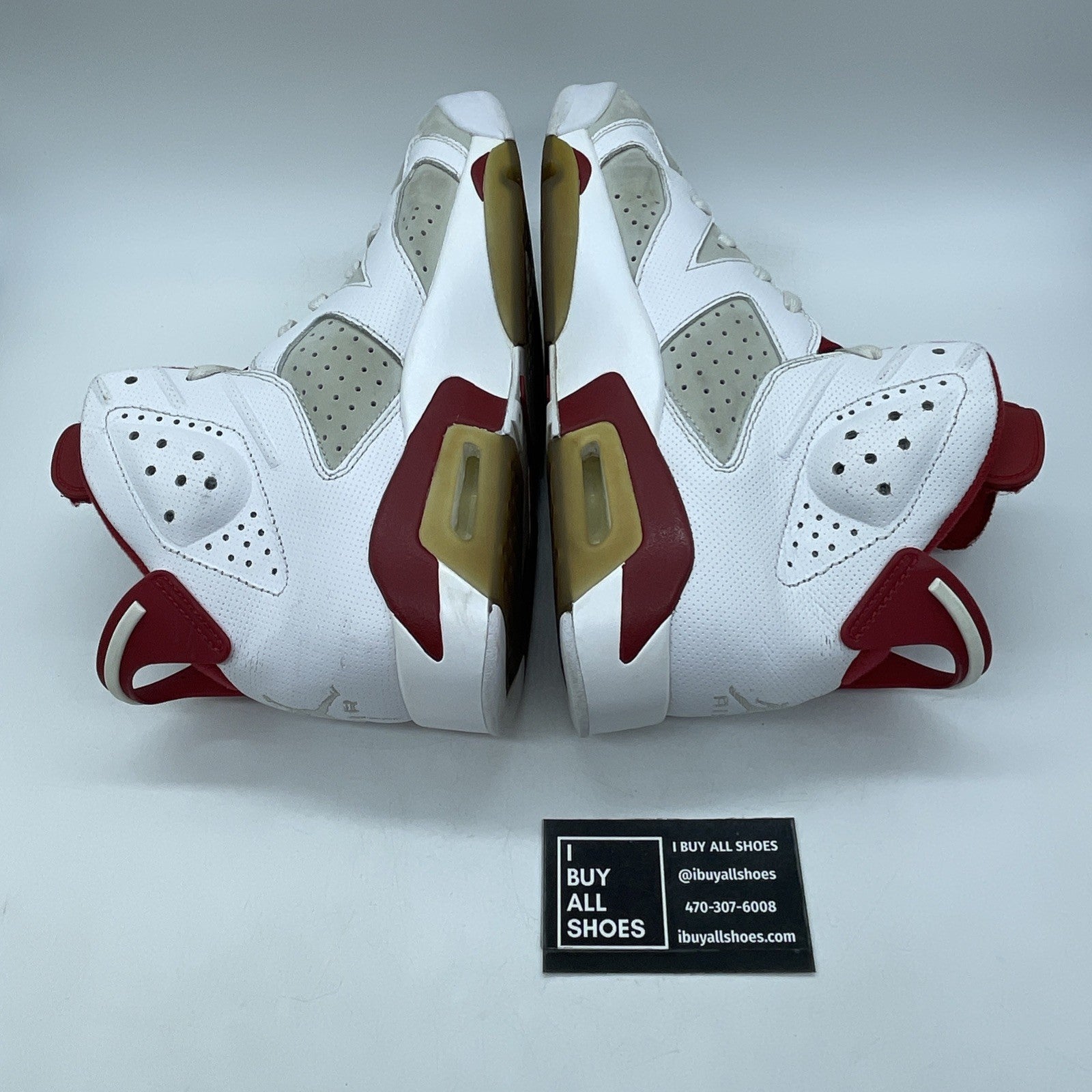 Size 9 - Air Jordan 6 Retro Alternate White Red Leather (384664-113(