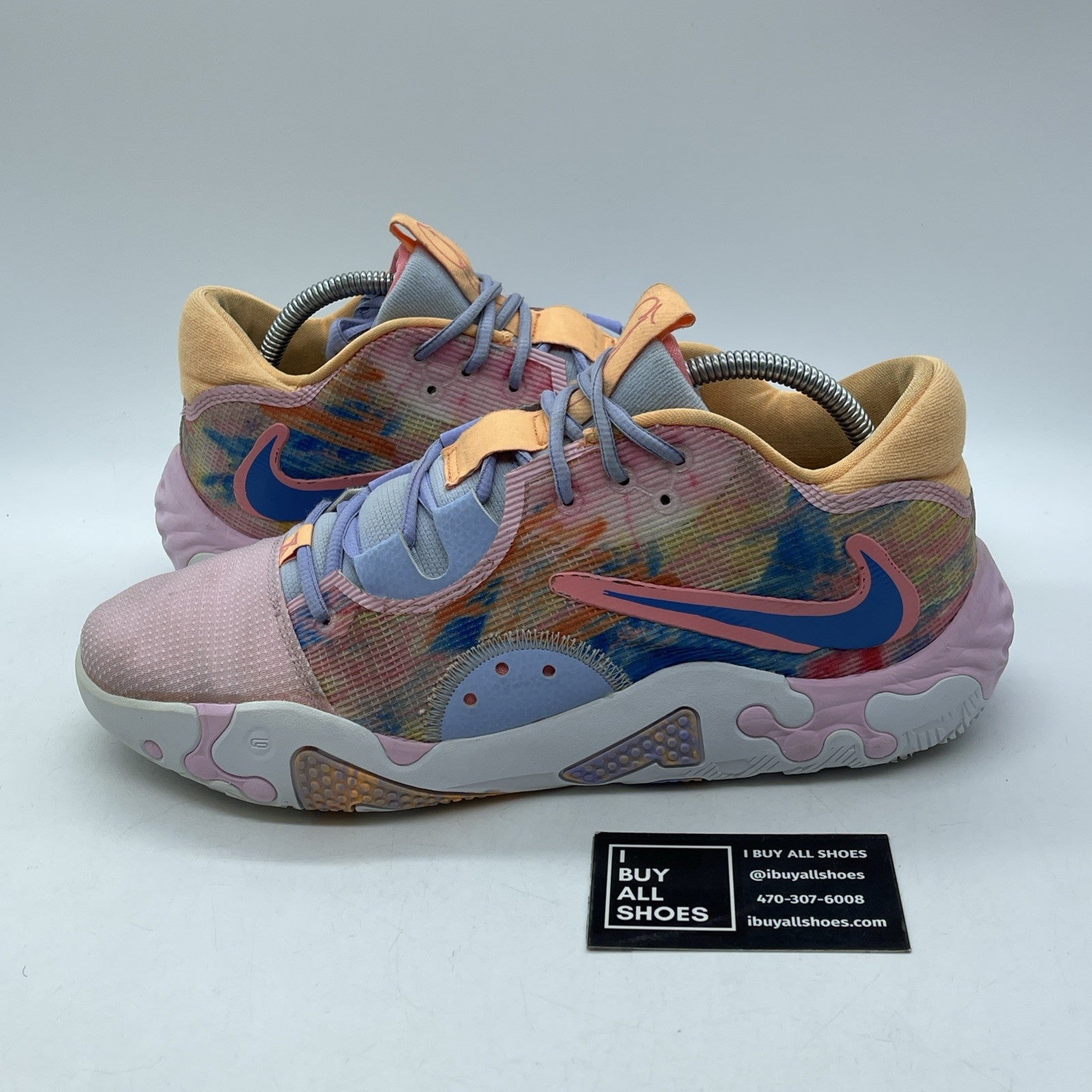 Size 11 - Nike PG 6 Painted Swoosh Blue Pink Suede Leather (DO9824-100)
