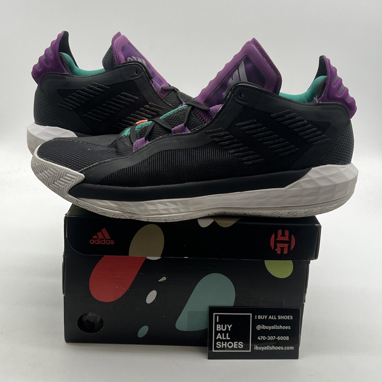 Size 11 - Adidas Dame 6 Purple Tongue (EH2071)