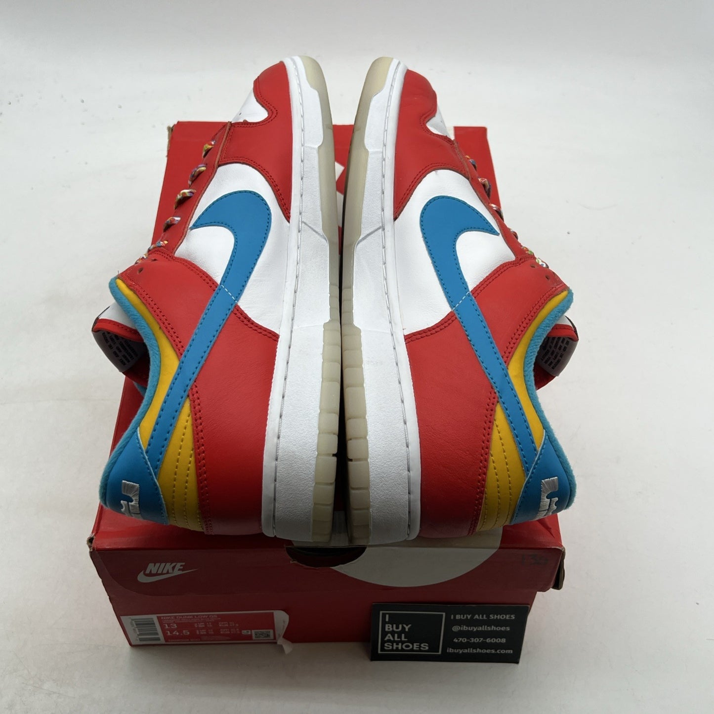 Size 13 - Nike Dunk Low x LeBron James x Fruity Pebbles Red (DH8009-600)