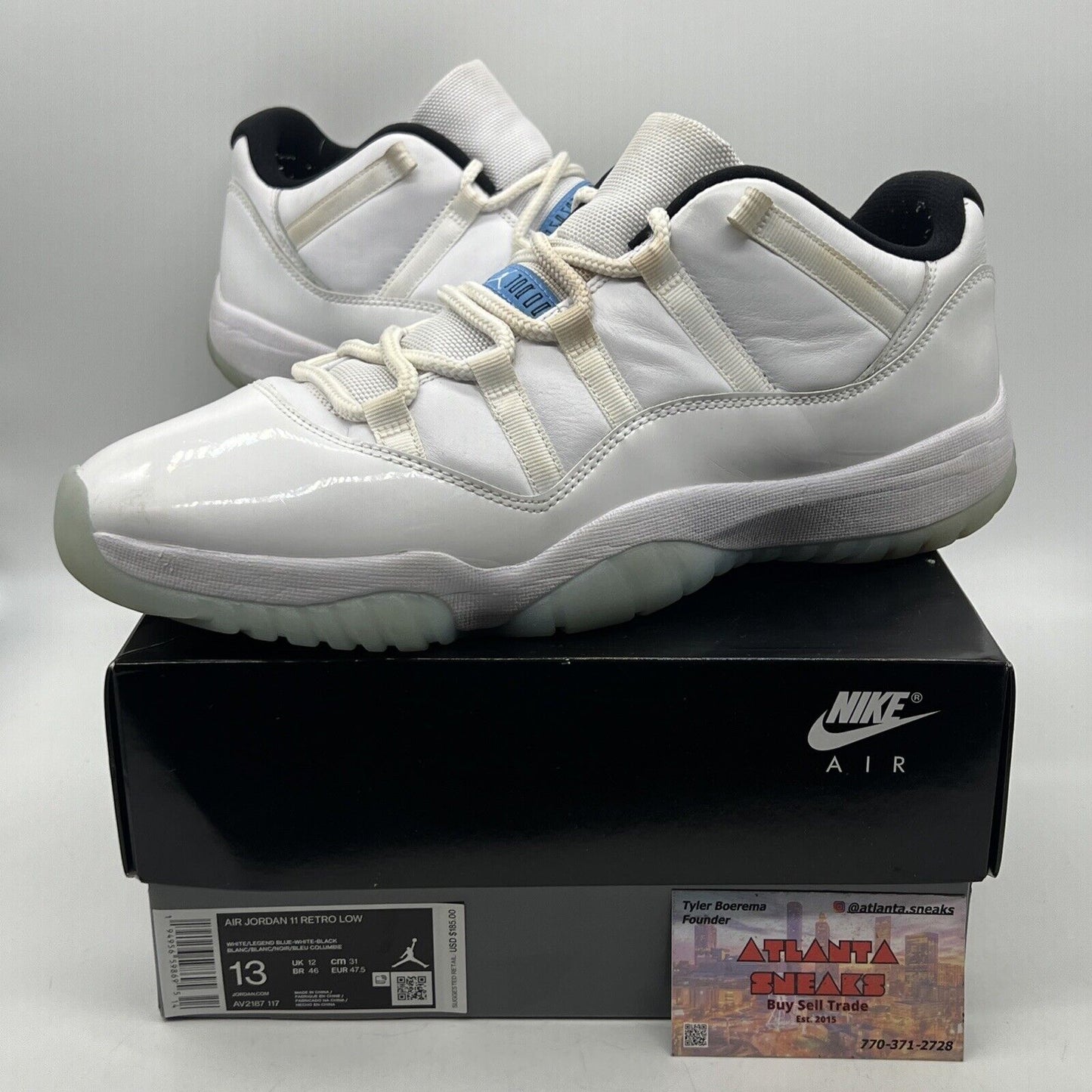 Size 13 - Jordan 11 Retro Low Legend Blue Leather (AV2187-117)