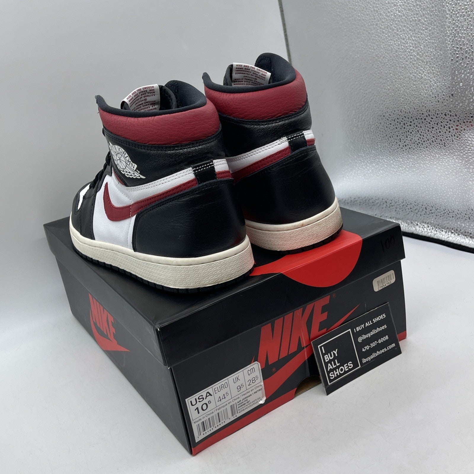 Size 10.5 - Jordan 1 Retro High OG Gym Red Black White Leather (555088-061)
