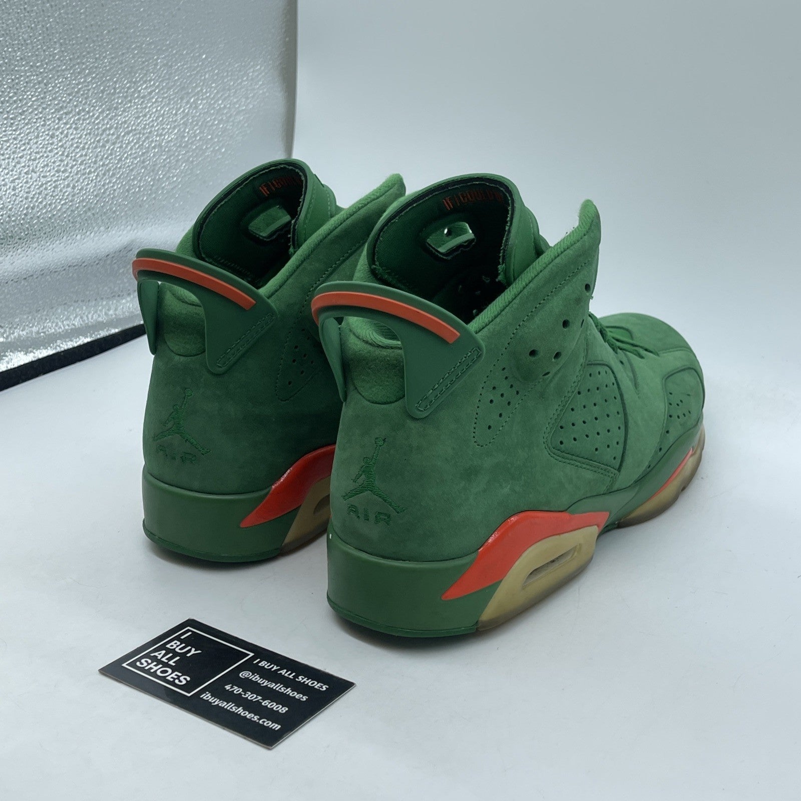 Size 11 - Air Jordan 6 Retro NRG Green Suede Gatorade Suede (AJ5986-335)