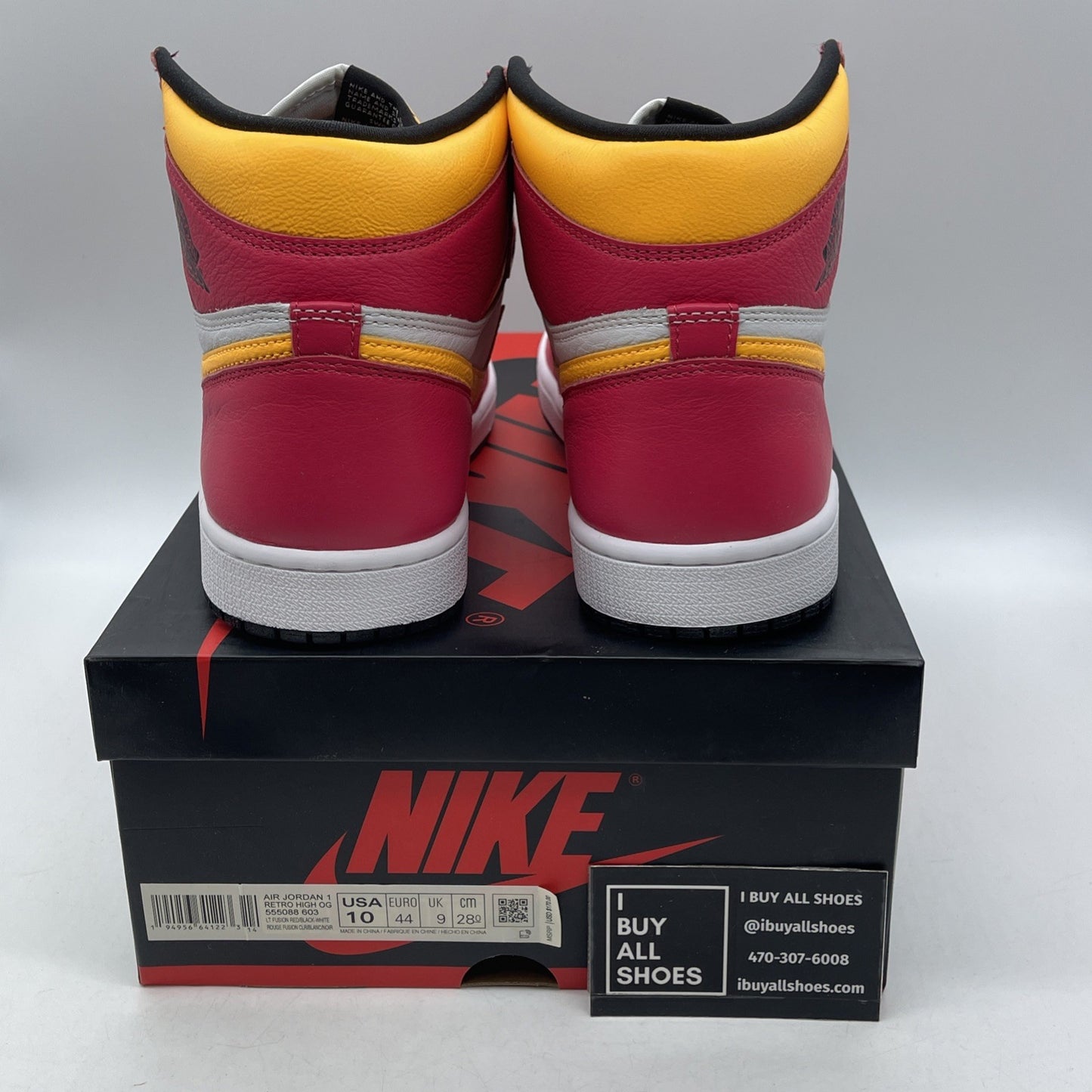 Size 10 - Air Jordan 1 Retro High OG Light Fusion Red 2021 (555088-603)