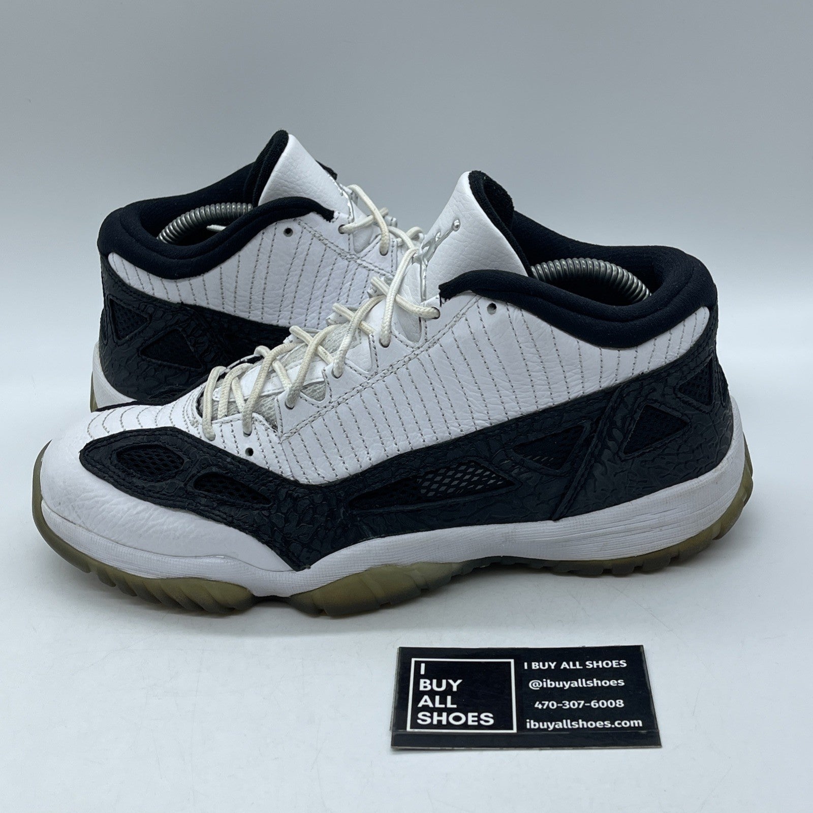 Size 9 - Air Jordan 11 Retro IE Low White Black (306008-100)