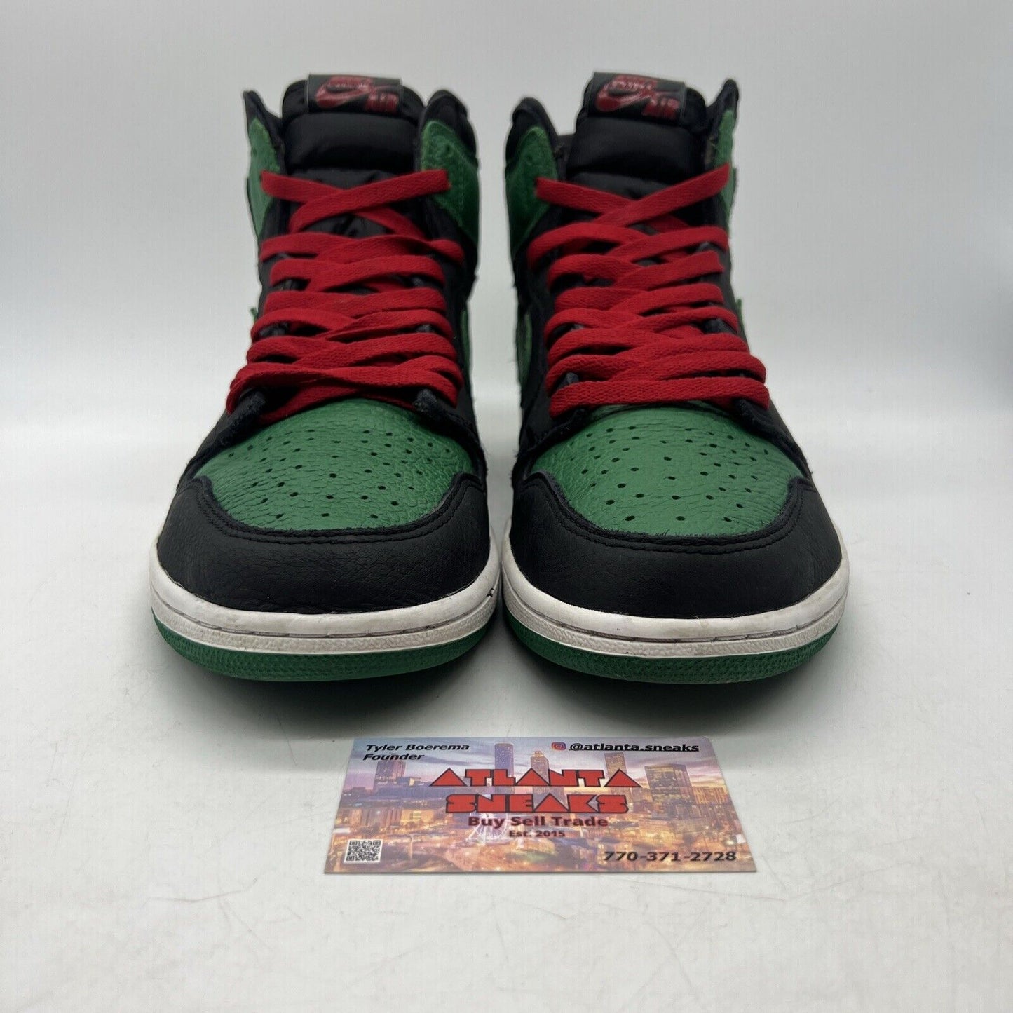 Size 11 - Jordan 1 Retro OG High Pine Green 2.0 Black Green Leather (555088-030)