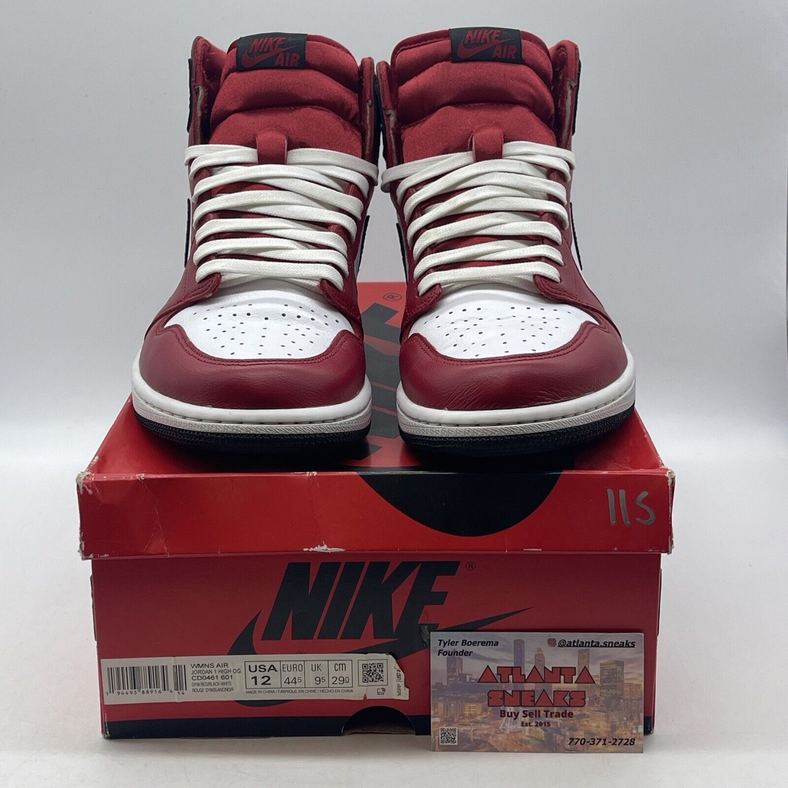 Size 12 W - Air Jordan 1 Retro OG High Satin Red W White Black (CD0461-601)